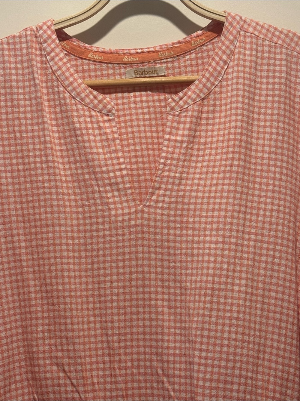 Barbour Pink orange Gingham women’s midi Dress